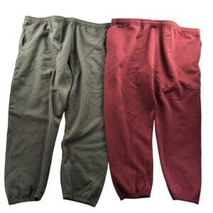 2 Athletic Works Mens Jogger Sweatpants 4XL Lot Of Two Pull On Classic Casual